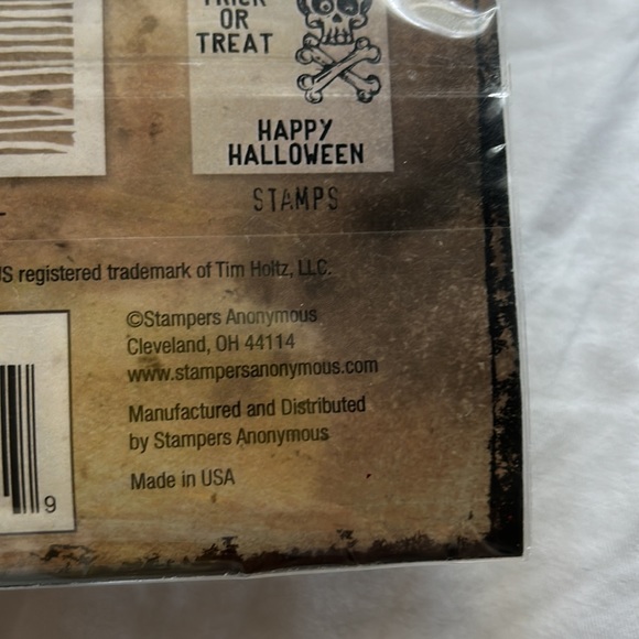 Tim Holtz Stampers Anonymous Halloween Stamps and Stencil Mixed Media NEW NIP - Picture 6 of 9